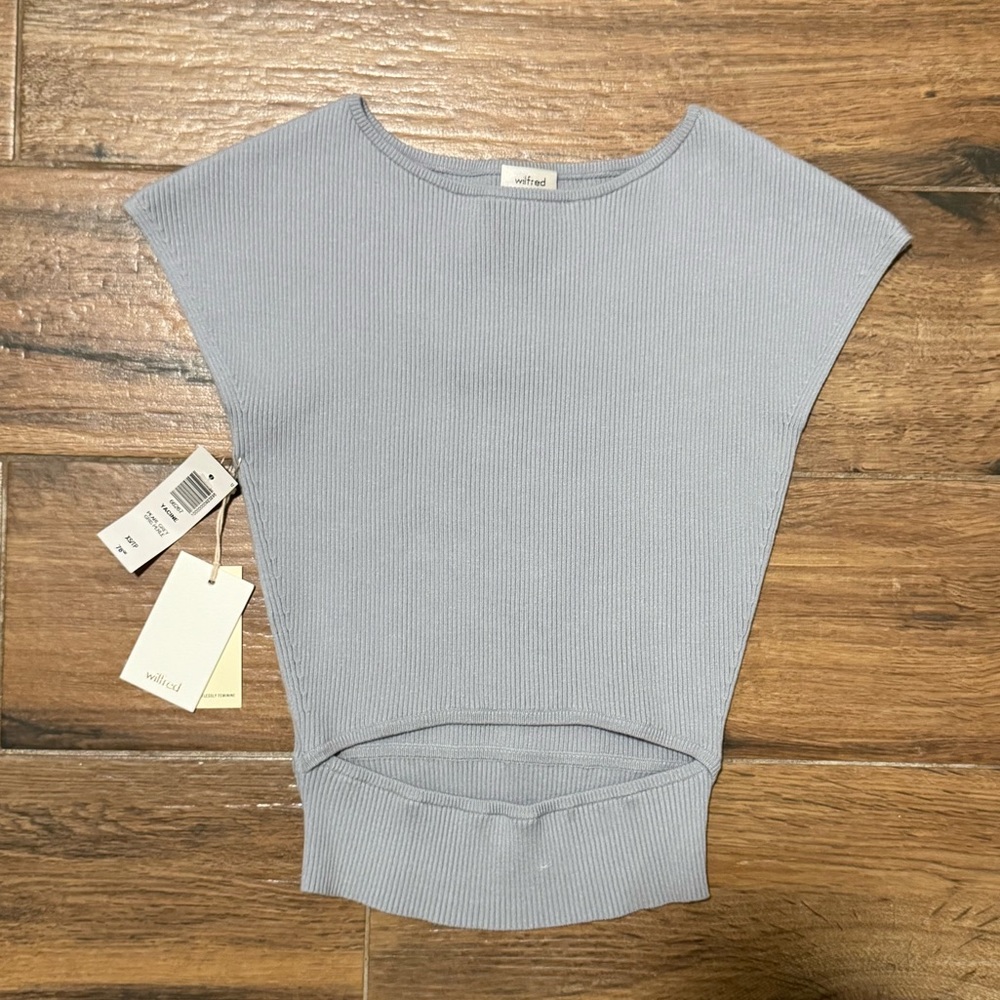 Aritzia Wilfred Cut Out Knit Top